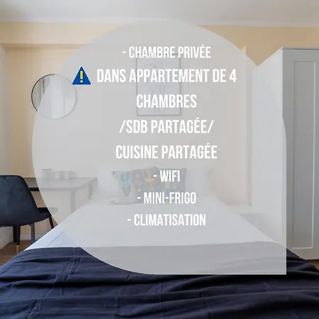 Riviera 4 Aeroport Wifi Climatisation Partage Apartment Nizza